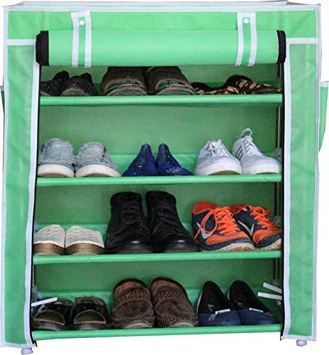 Ebee Green Metal 4 Shelves Shoe Rack Helmet Don