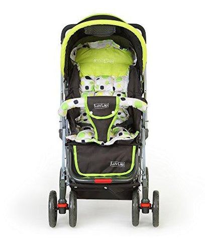 green baby stroller