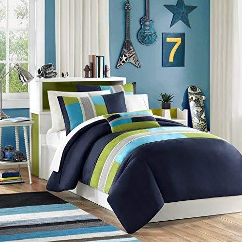 navy blue boys bedding