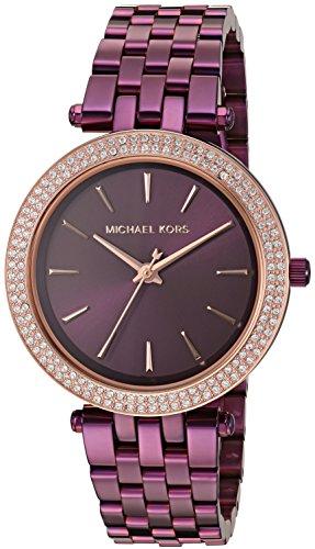 purple michael kors watch women's