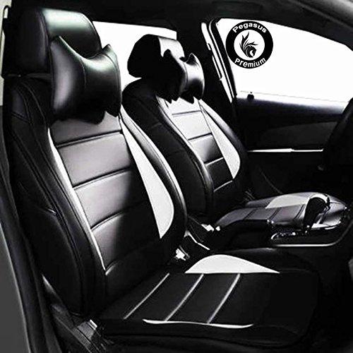 PegasusPremium Pu Leather Car Seat Cover Black White For Tata Nexon