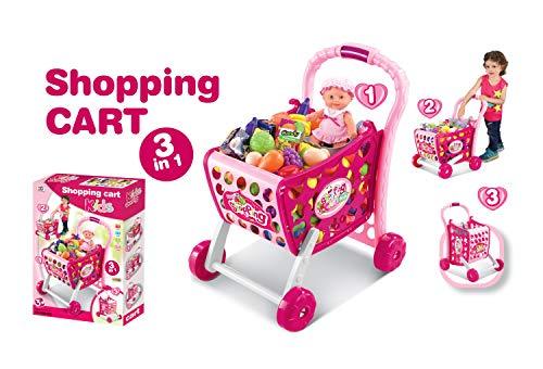 pink toy shopping cart