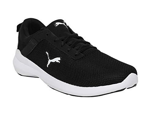 white and black puma shoes