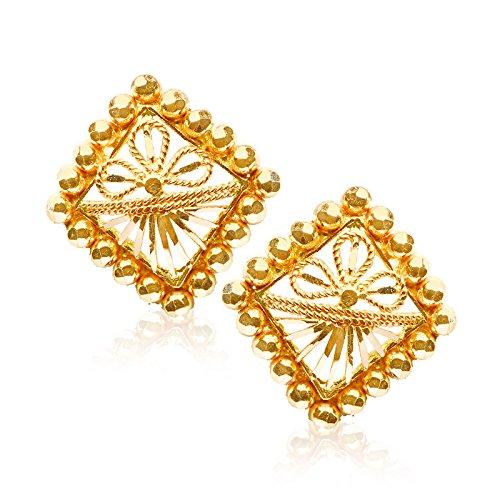 Senco Gold 22k 916 Yellow Gold Stud Earrings Helmet Don