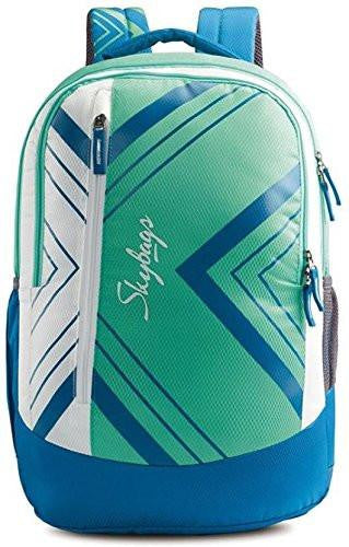 skybags green backpack