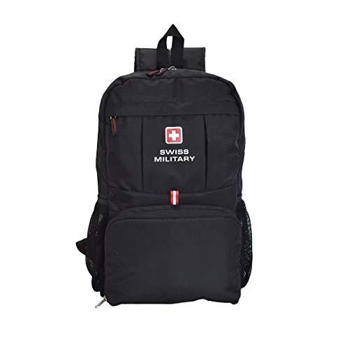 swiss military black casual backpack