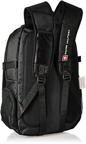 swiss military polyester 25 ltrs black laptop backpack