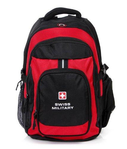 swiss military polyester 25 ltrs black laptop backpack