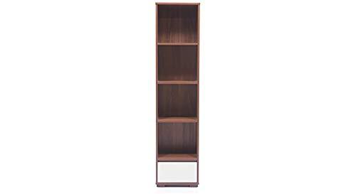 Urban Ladder Iwaki Bookshelf With 1 Drawer Finish Dark Walnut