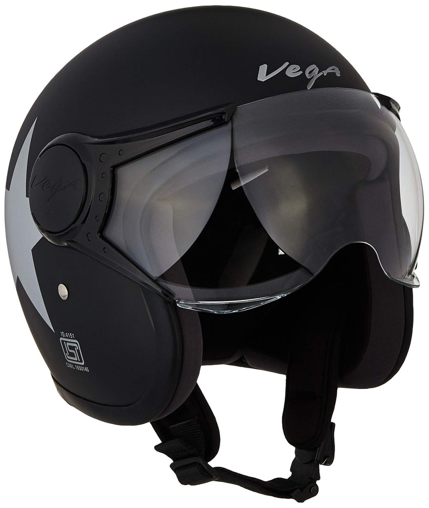 Vega Helmet Black Glass / Vega X-680 Motorcycle Helmet Black Sz XL