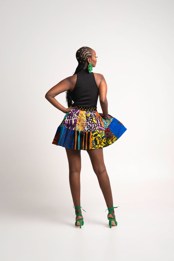 Patchwork flare skirt by lilostitches17 - Mid-length skirts - Afrikrea