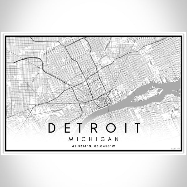 Detroit - Michigan Classic Map Print