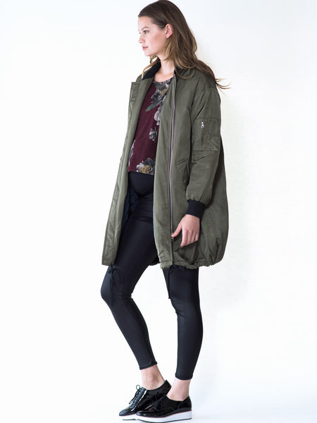 Ongekend Ready for Anything Long Bomber Coat - maternity friendly – Audrey SB-29