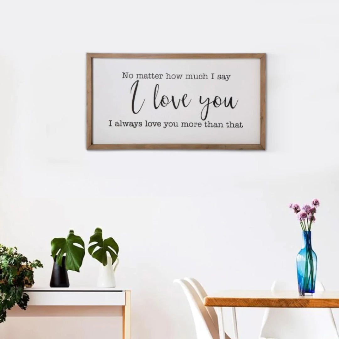 Wall Art with I Love You Typography
