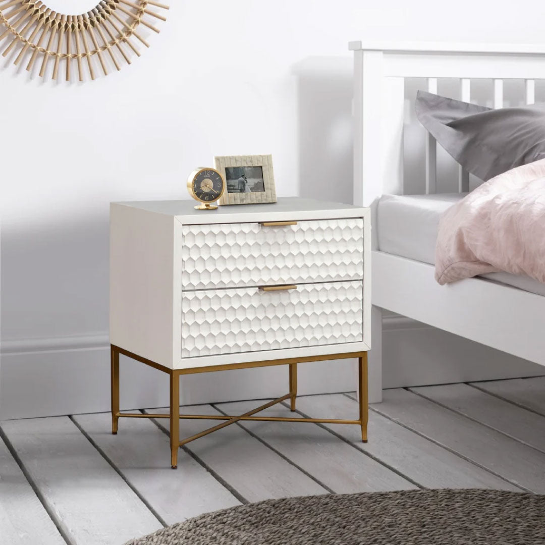 Rexi 26 Inch 2 Drawer Nightstand