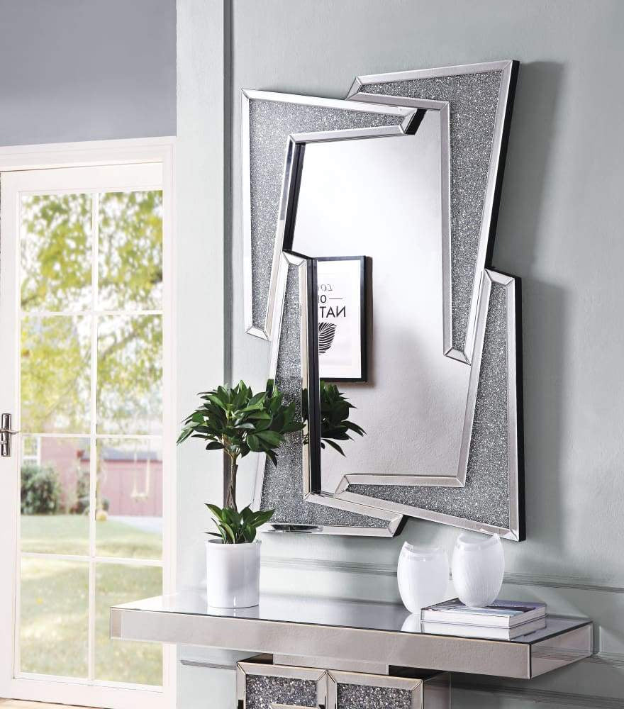 Mirrored Wooden Frame Accent Wall Decor