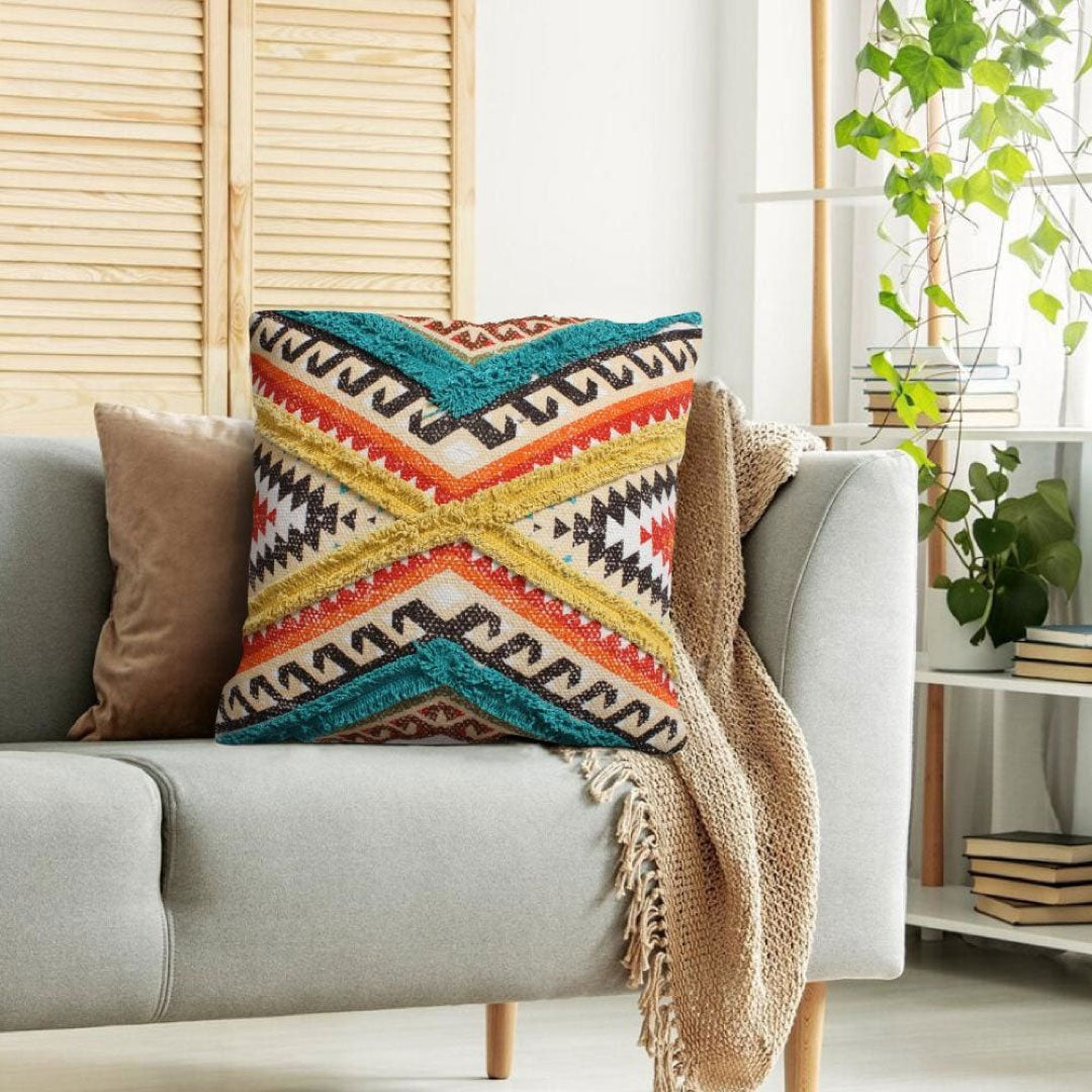 Square Cotton Accent Throw Pillow