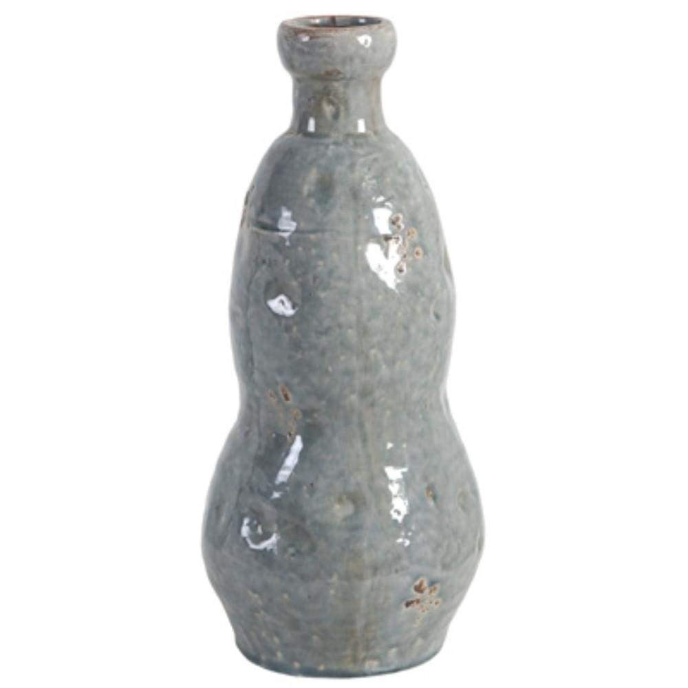 Polished Ceramic Vase, Gray By A And B Home