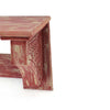 30 4-Hook Wall Shelf with Clipped Corners Distressed Red By Casagear Home BM218362