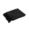 Lyon 60" x 50" Waffle Weave Design Fabric Throw, Set of 2,Black By Casagear Home