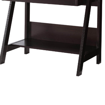 dark brown ladder desk