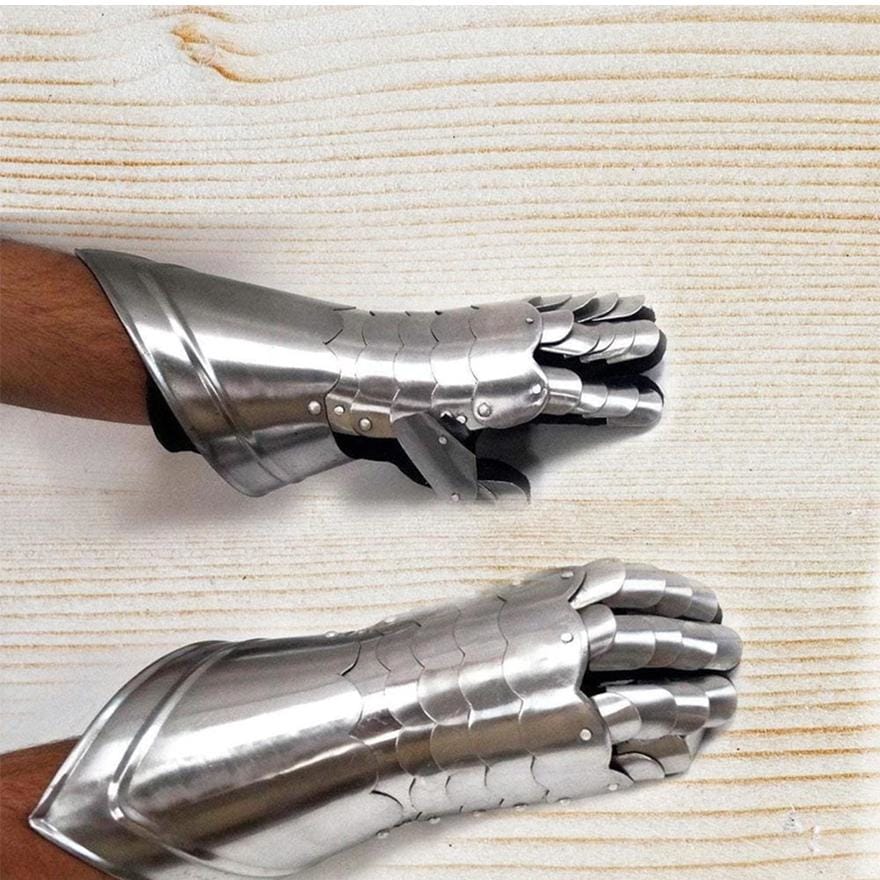 Metal Armor Hand Gloves Pair