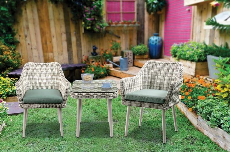 Resin Wicker and Metal Patio Bistro Set