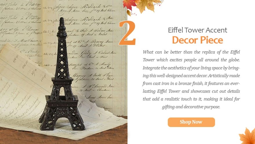 Cast Iron Eiffel Tower Accent Decor