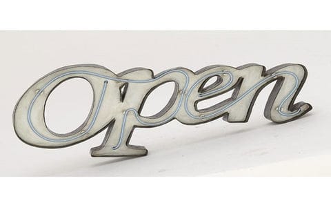 Unique Metal LED Open Sign