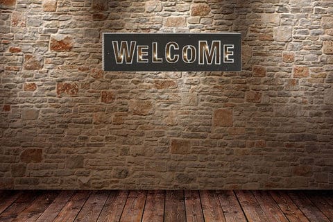Attractive Wood LED Wall Welcome Sign