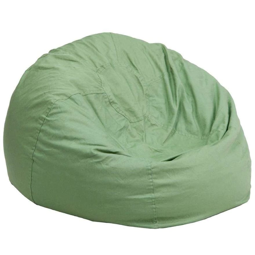 Green Fabric Kids Bean Bag Green