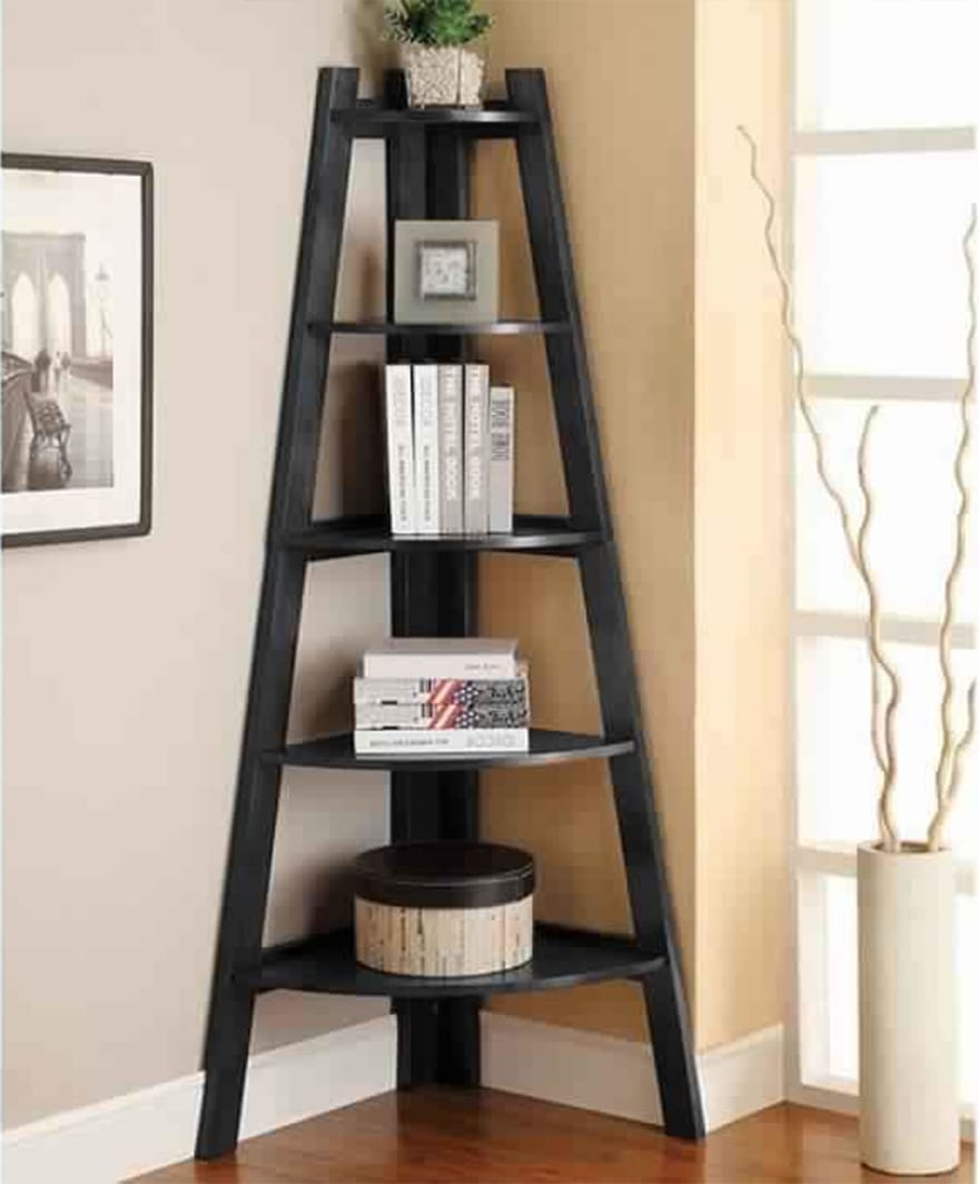 High And Spacey Stylish Ladder Shelf