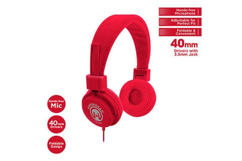 Red Stereo Headphones 