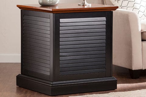 Louvered Trunk End Table