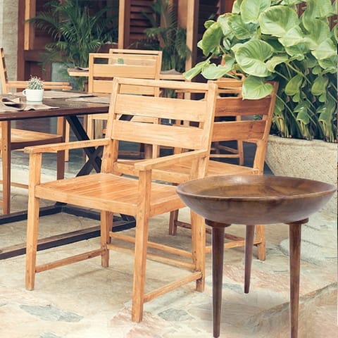 Round Wooden Folding Table