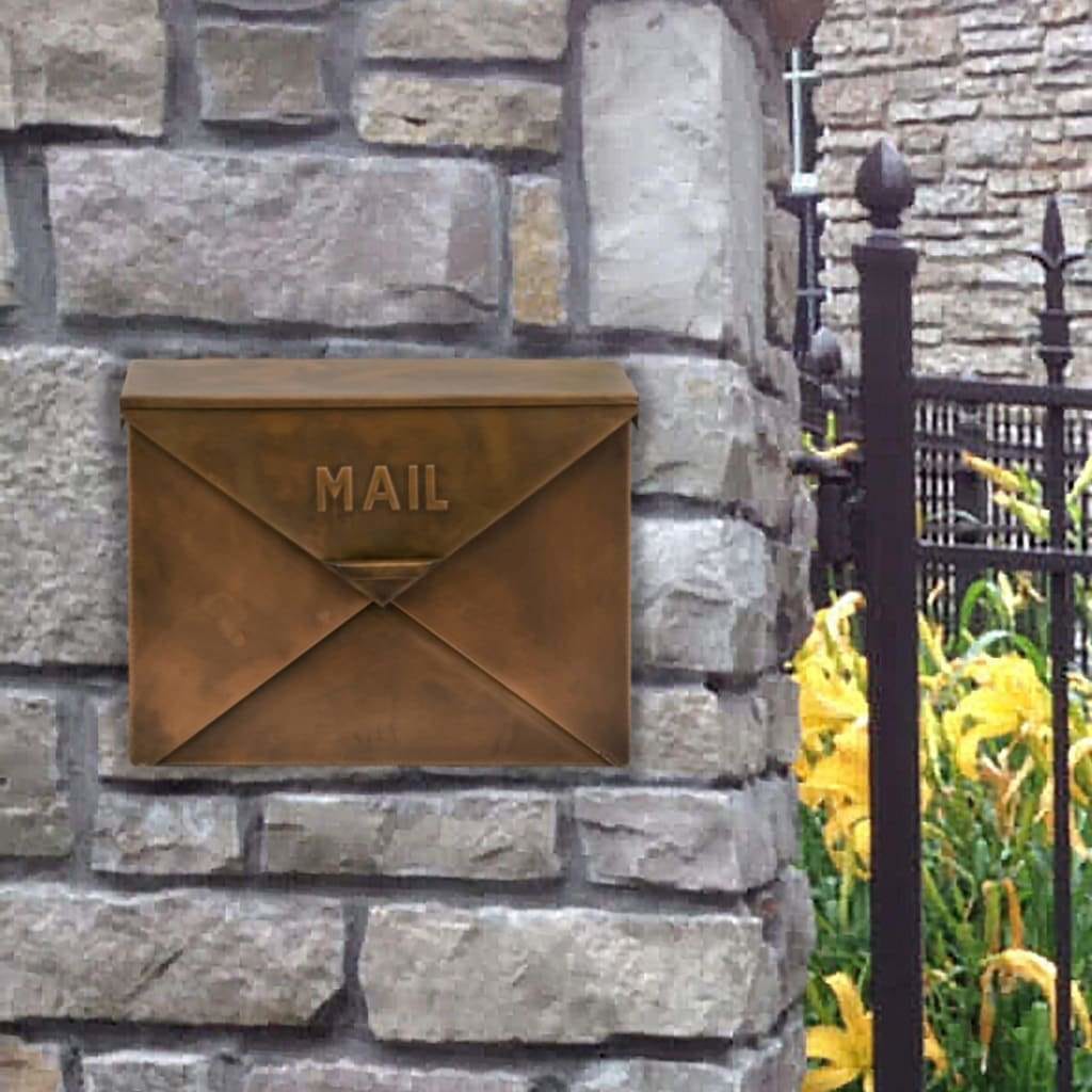 Spacious Envelope Shaped Wall Mount Iron Mail Box