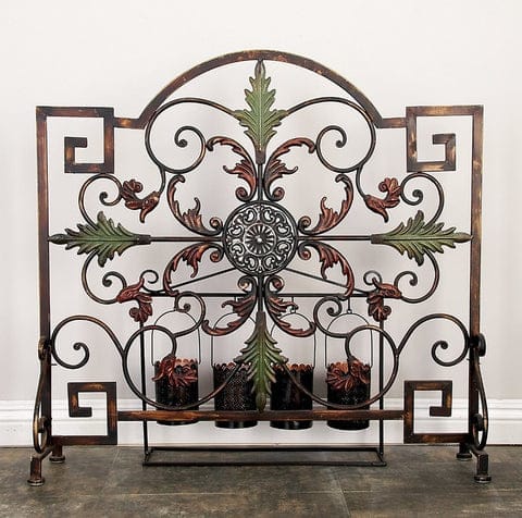 Uniquely Designed Single Panel Metal Fire Screen