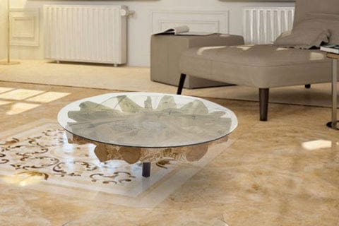 Teak Coffee Table With Glass