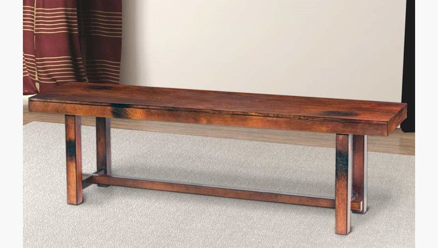 Transitional Style Mango Wood Bench