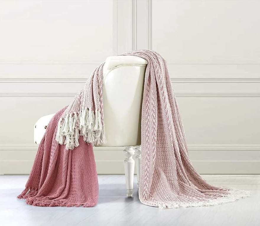 Latina Cotton Throw with Decorative Fringe