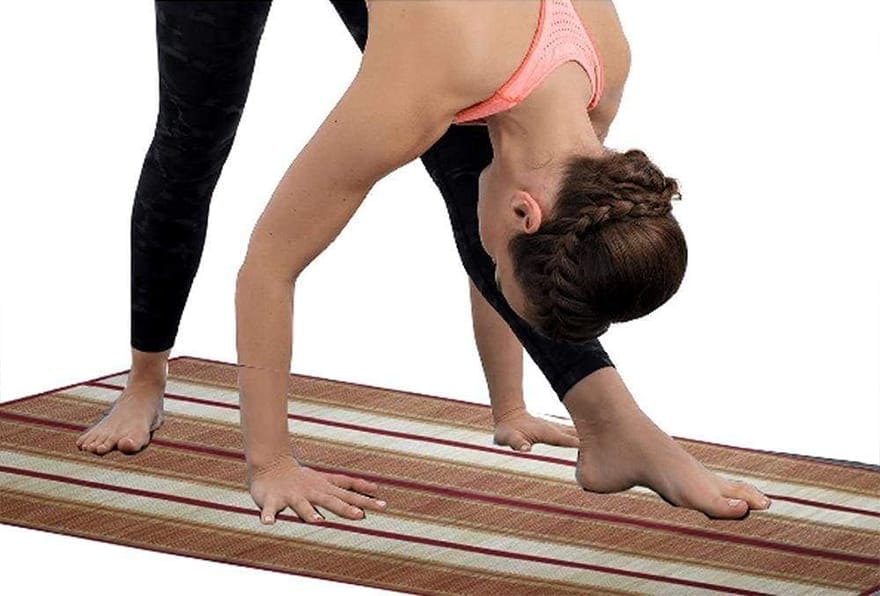 Woven Straw Yoga Beach Mat For Indoors And Outdoors