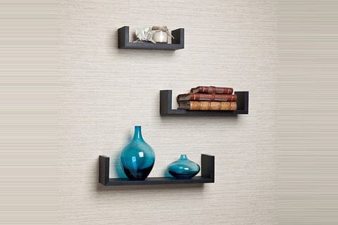 Laminated Black Shelves