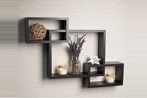 Black Laminate Wall Shelf