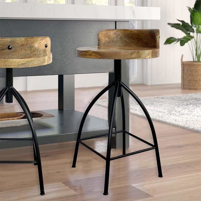 Industrial Style Adjustable Counter Stool