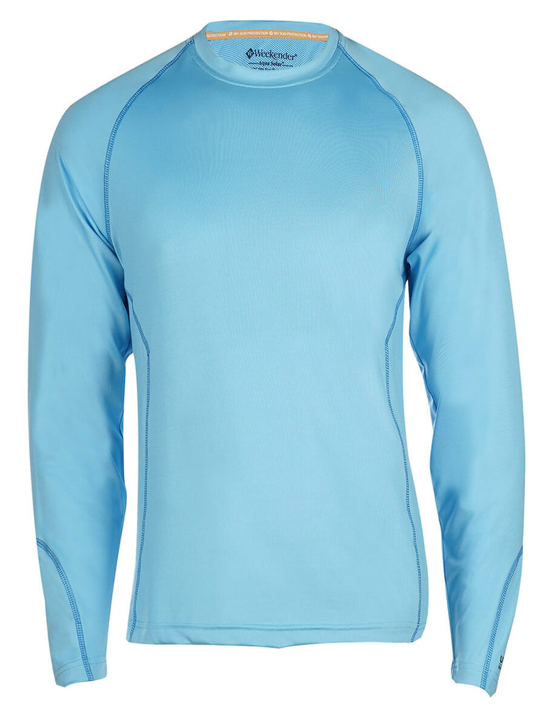 Men's Aqua Solar Long Sleeve Loose Fit Swim Shirt|Weekender Sportswear