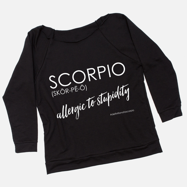 Definition of a Scorpio - Women's Raw Edge Raglan Shirt – All the Cute ...