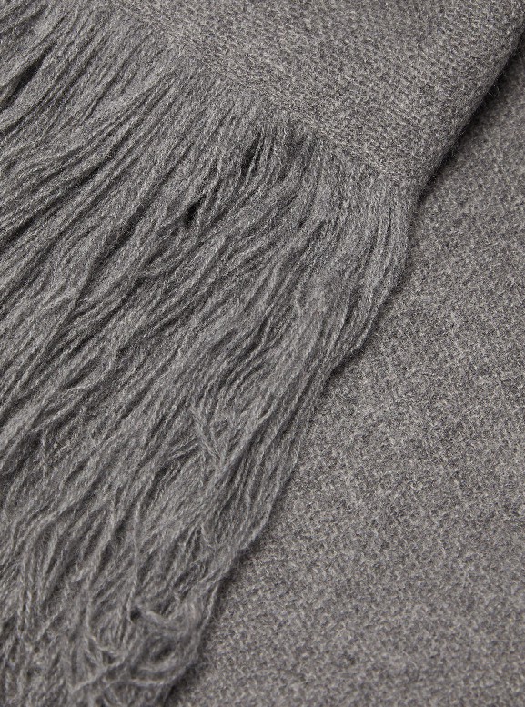 Brushed alpaca blend scarf light grey mélange – TOTEME