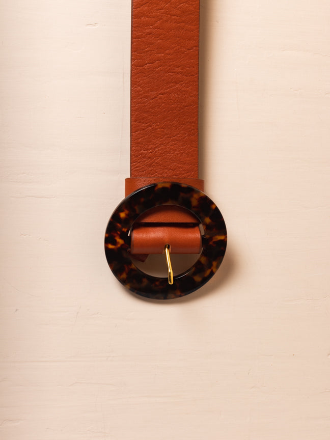 Louise Sienna Brown Suede Belt