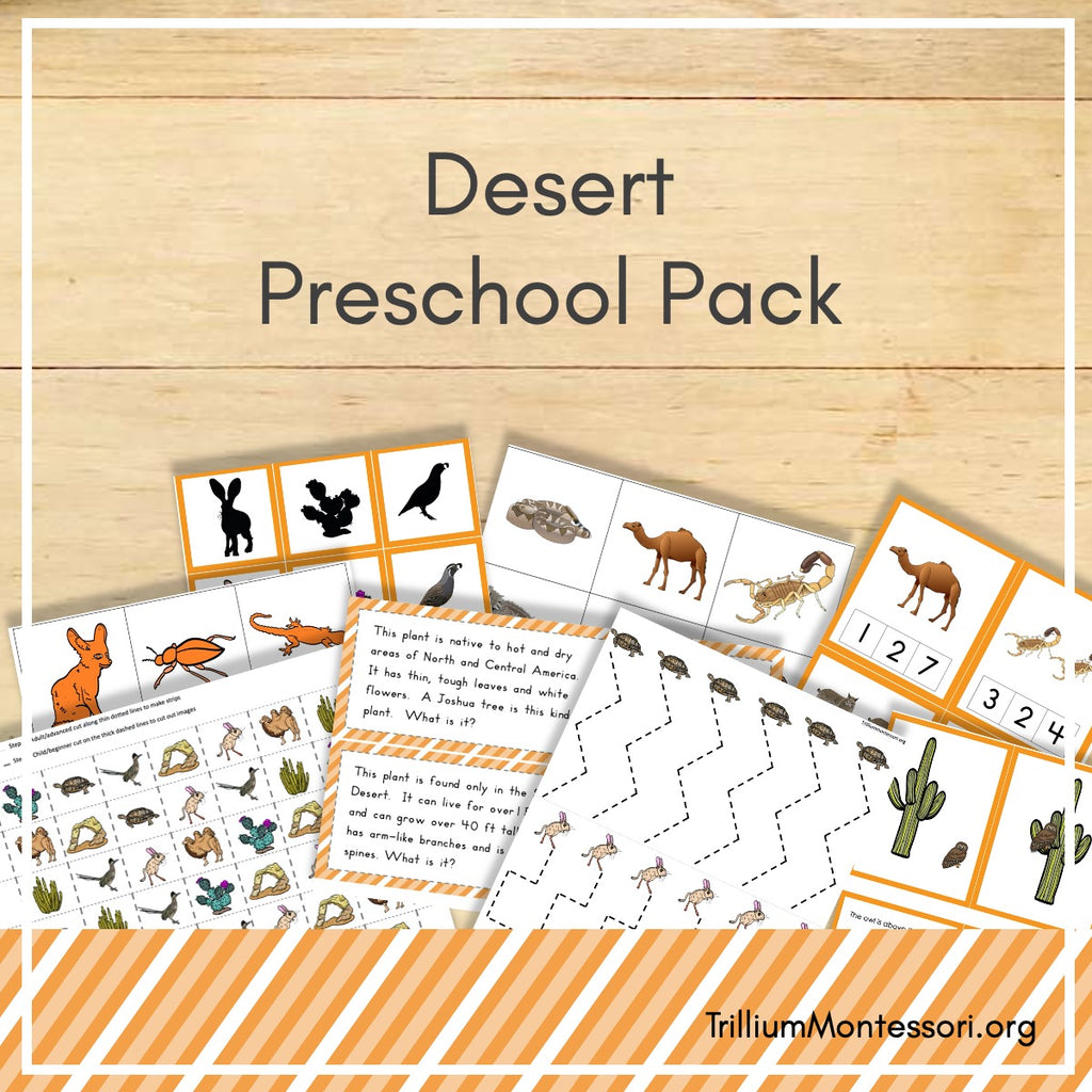 Desert Preschool Pack Trillium Montessori