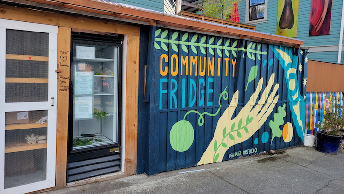 community fridge in Victoria, BC